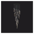 Modern Luxury Linear Crystal Pendant Light Multi-Drop Faceted Crystal Chandelier,Household