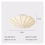 Modern Nordic Silk E27 Led Ceiling Light Lustre Fixtures