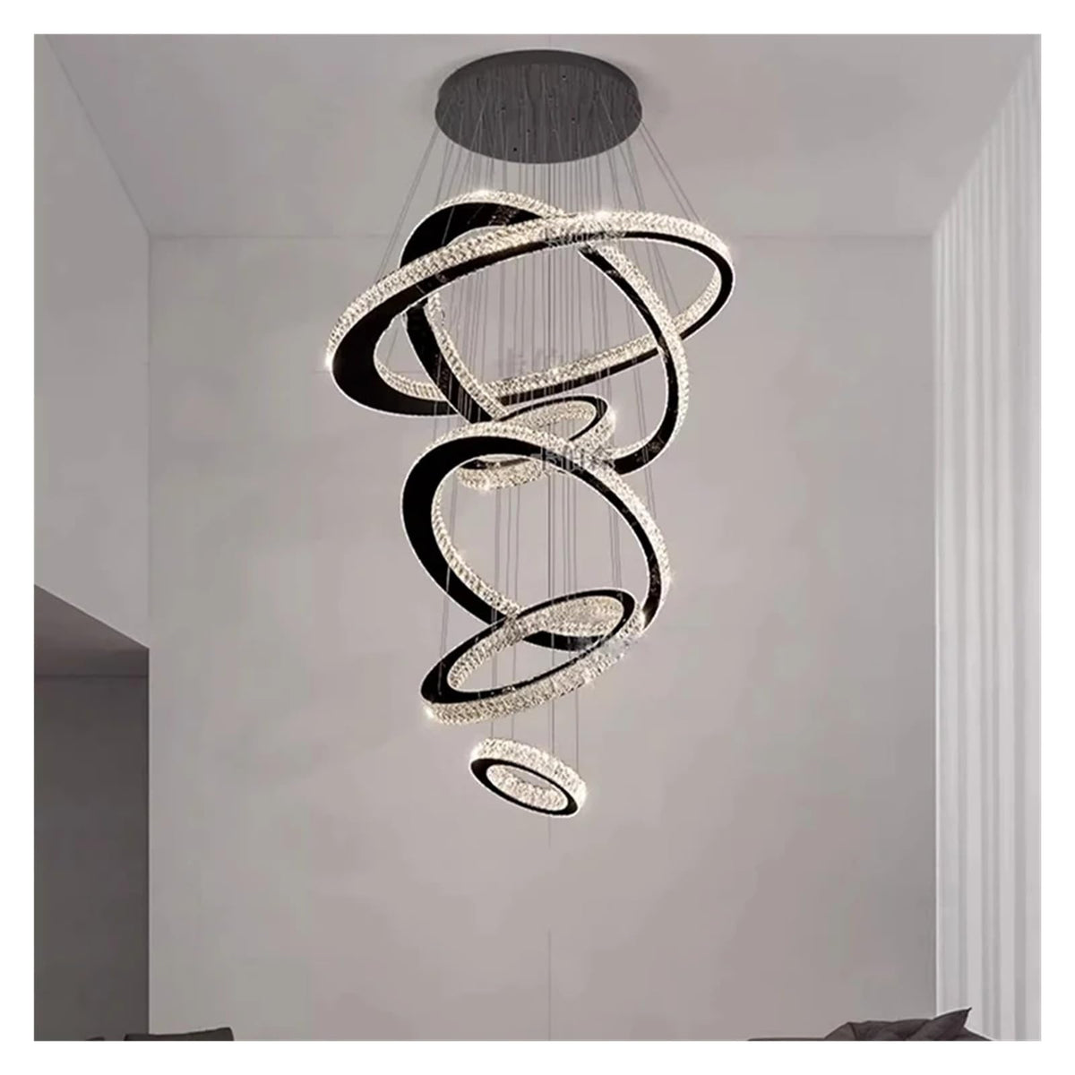 Modern Stair Chandelier Pendant Lights Indoor Lighting Ceiling Lamp Hanging Light Led Chandeliers for Living Room Indoor Lightin Contemporary
