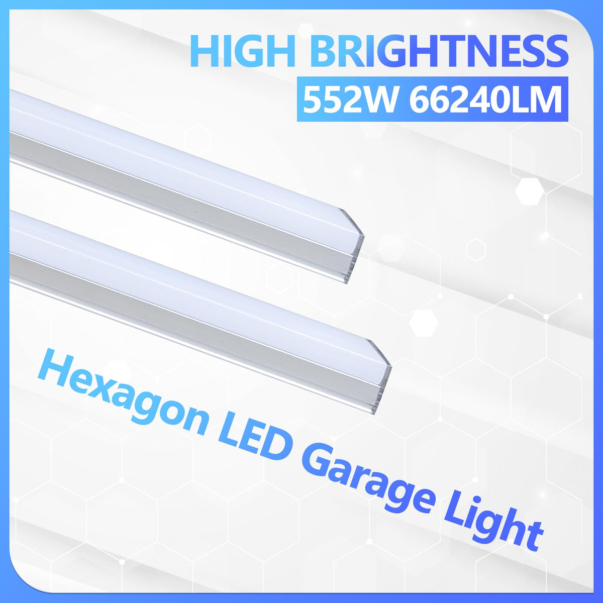 ALLYES Hexagon Garage Lights,Ceiling Lights Super Bright Lighting,with Smart Switch,3000K/4500K/6500K,Car Detailing Ceiling Light for Workshop Warehouse Basement Gym Auto Detailing Auto Detailing