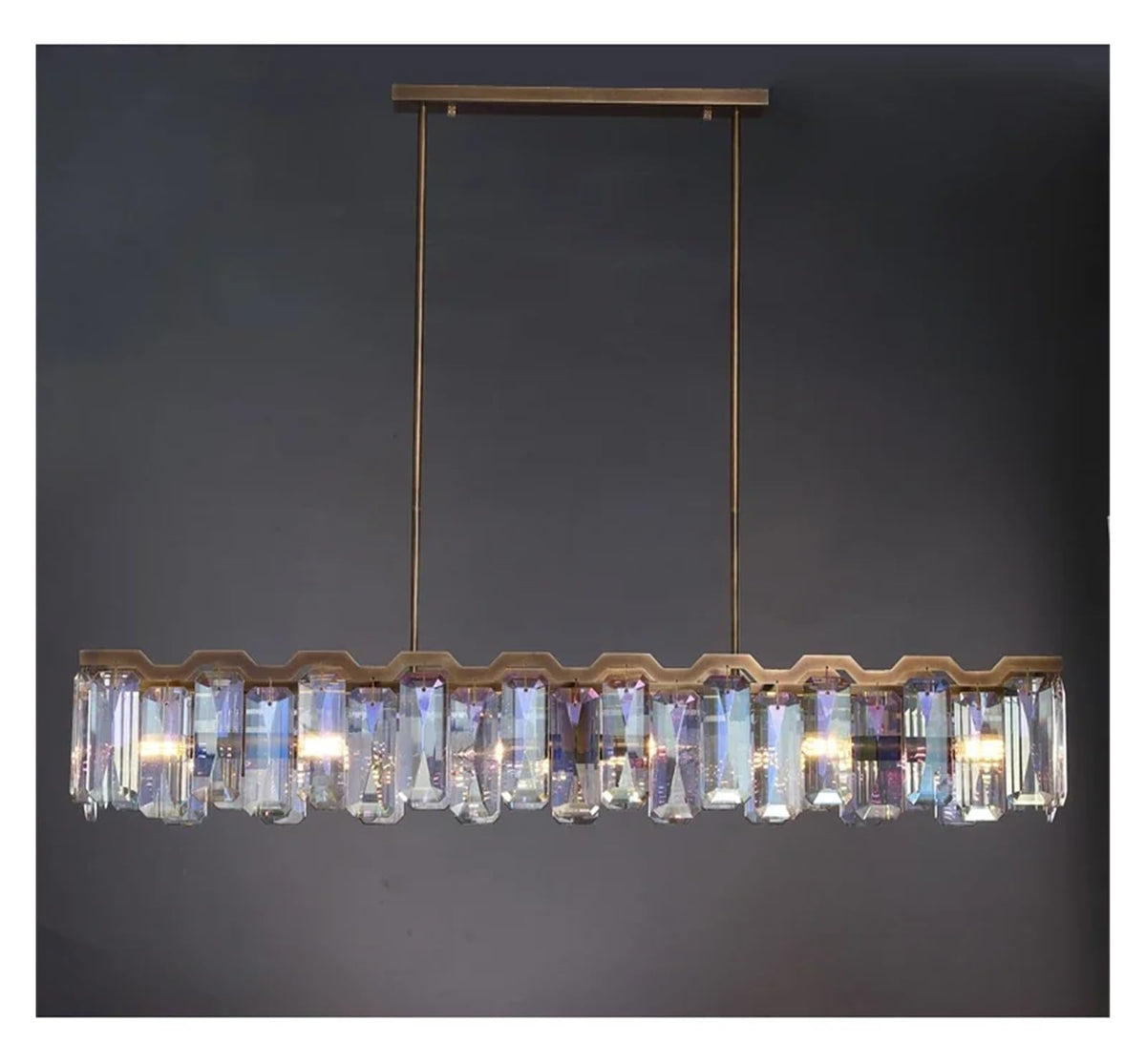 Chandelier Italian Luxury Colored Crystal LED Pendant Lamp Round Design Chandeliers for Living Dining Room Foyer Bedroom Art Lighting Decor(L150cm,Natural_Gold)