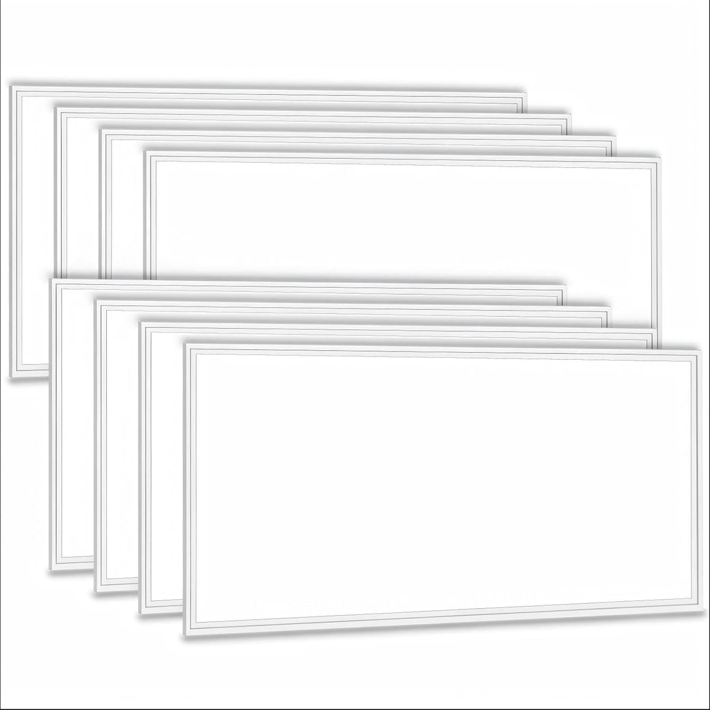12 Pack 2x4 LED Flat Panel Light,7800LM Fixed 5000K Daylight White Recessed Troffer,0-10V Dimmable 2x4FT Drop Ceiling Light,ETL Listed Commercial Fixture for Office,Shop,Supermarket,School 110-277V AC