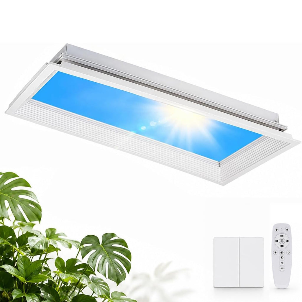 Artificial Skylight Ceiling Light, Dimmable Integrated-30*120
