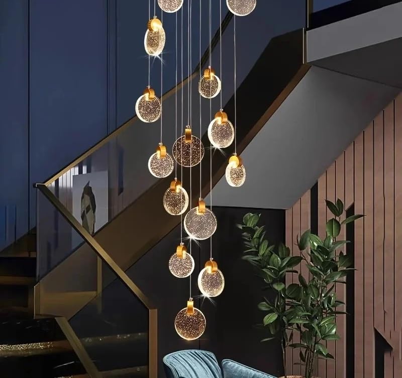 Nordic Home Decor Dining Room Pendant Lamp Lights Indoor Lighting Ceiling Hanging Light Chandelier Lamps for Living(40 Heads,Warm White)