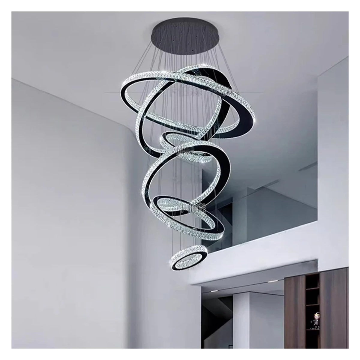 Modern Stair Chandelier Pendant Lights Indoor Lighting Ceiling Lamp Hanging Light Led Chandeliers for Living Room Indoor Lightin Contemporary