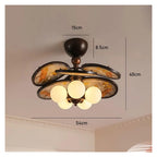Vintage 5-Light Flush Mount Ceiling Light Retro Black Bronze Ceiling Lamp for Living Room,Practical
