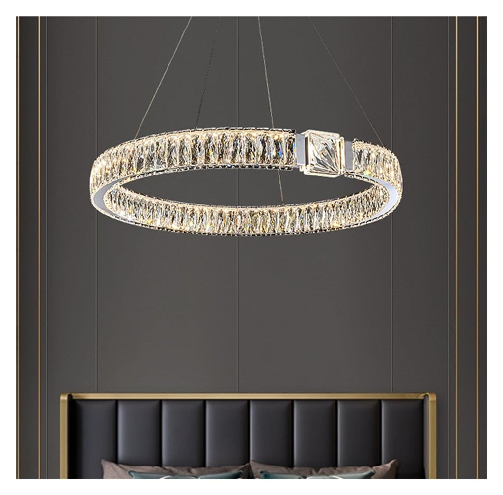 Oval Magic Ring Dimmable LED Chandelier Lighting Hanging Lamps Suspension Luminaire Lampen for Dinning Table Versatile Use