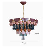 Oval Ceramic Chandelier, Vintage Art(Changeable D70cm Chandelier)