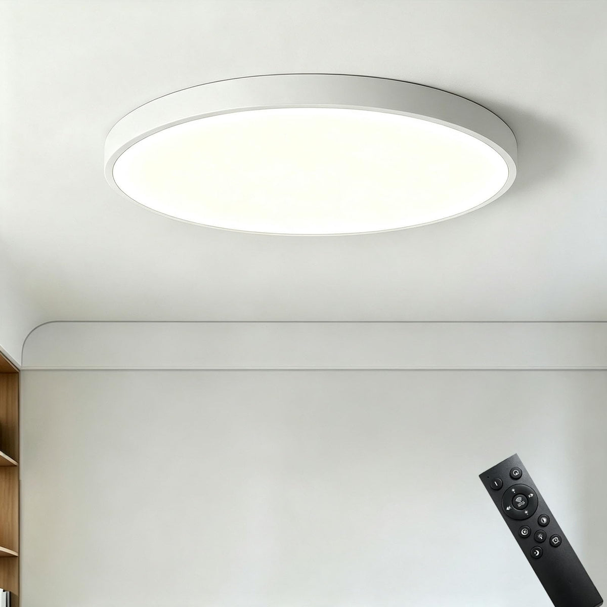 39W Smart LED Flush Mount Round Ceiling Light White