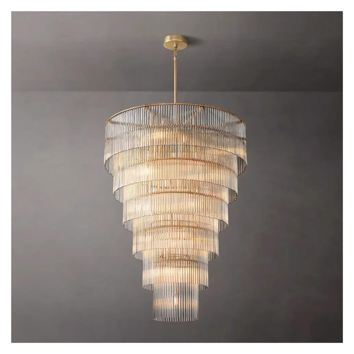Nordic Glass Rectangle Ceiling Chandeliers Big Large Hanging Lights,Sleek