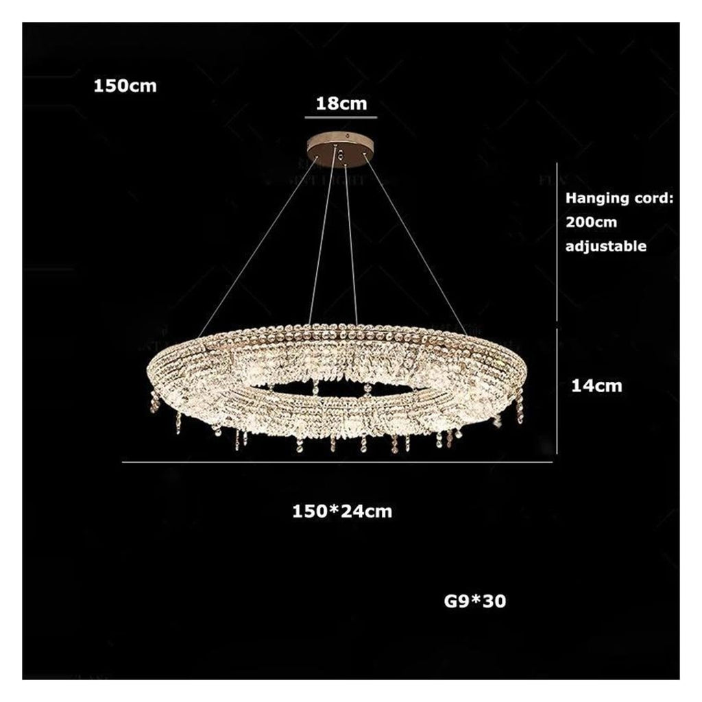 Modern Square Round Postmodern Crystal Ceiling Chandelier Lighting,Modern