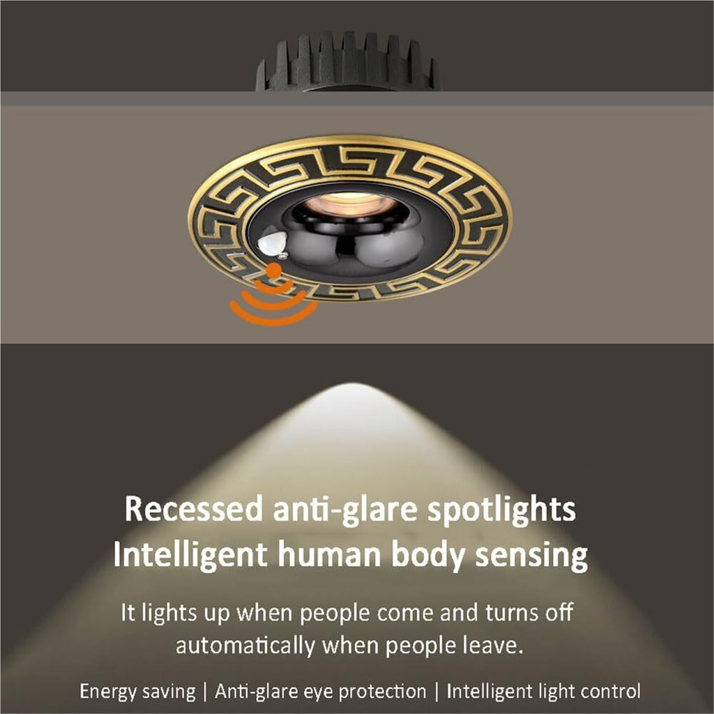 4.3-Inch Retrofit Motion Sensor Downlight - Dual Body/Light Sensors, 3 T Adjustable, Indoor Ceiling Lighting Fixture,Neutral light-8W