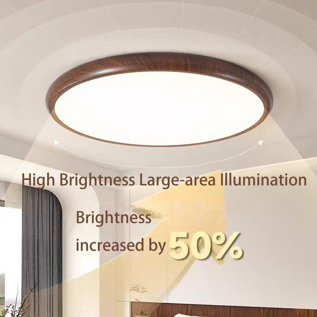 Walnut Ceiling Light, 3 Color Temp, Wall Switch, 1 Pack