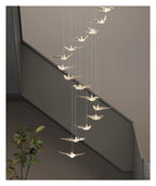 Modern Spiral Light Long Chandelier Luxury Living Room Lighting