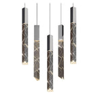 Modern Luxury Linear Crystal Pendant Light Multi-Drop Faceted Crystal Chandelier,Household