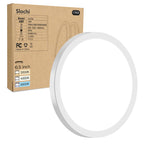 8PACK LED Flush Mount Ceiling Light Fixture, 3000K-4000K-6500K & 150W Equivalent Modern Kitchen Recessed Ceiling Lamp 24W 3200Lm 12Inch Closet Round Surface for Bathroom Laundry Bedroom Hallway