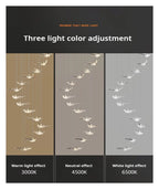 Modern Spiral Light Long Chandelier Luxury Living Room Lighting