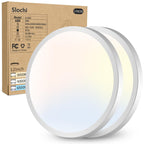 8PACK LED Flush Mount Ceiling Light Fixture, 3000K-4000K-6500K & 150W Equivalent Modern Kitchen Recessed Ceiling Lamp 24W 3200Lm 12Inch Closet Round Surface for Bathroom Laundry Bedroom Hallway