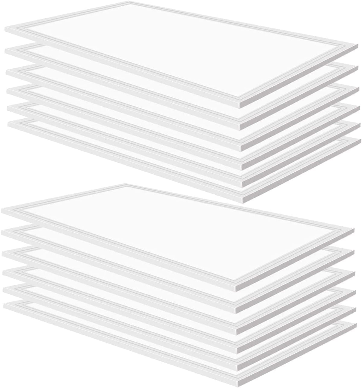 12 Pack 2x4 LED Flat Panel Light,7800LM Fixed 5000K Daylight White Recessed Troffer,0-10V Dimmable 2x4FT Drop Ceiling Light,ETL Listed Commercial Fixture for Office,Shop,Supermarket,School 110-277V AC