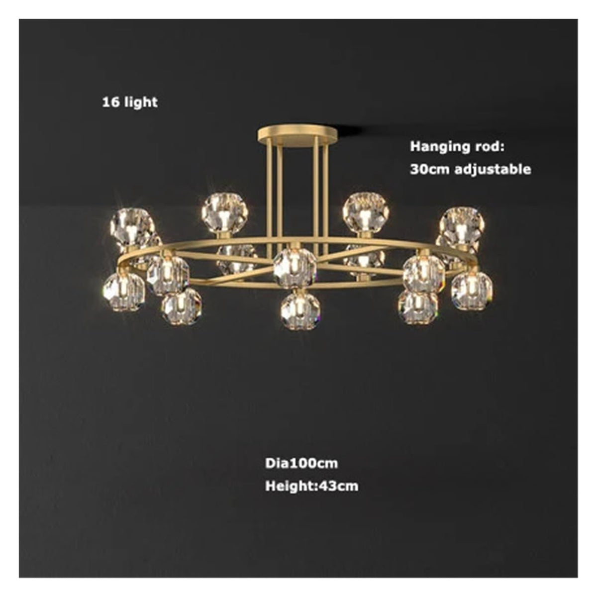 Artistic Round Black Gold Crystal LED Designer Stainless Steel Lustre Lamparas De Techo Ceiling Lights.Ceiling Lamp for Foyer,Beautiful