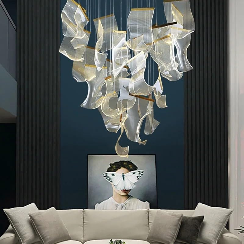 Modern Led Chandelier for Dining Room Chandeliers for Living Pendant Lights for Restaurant Hanging Ceiling Lamps(Warm Light)