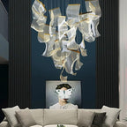 Modern Led Chandelier for Dining Room Chandeliers for Living Pendant Lights for Restaurant Hanging Ceiling Lamps(Warm Light)