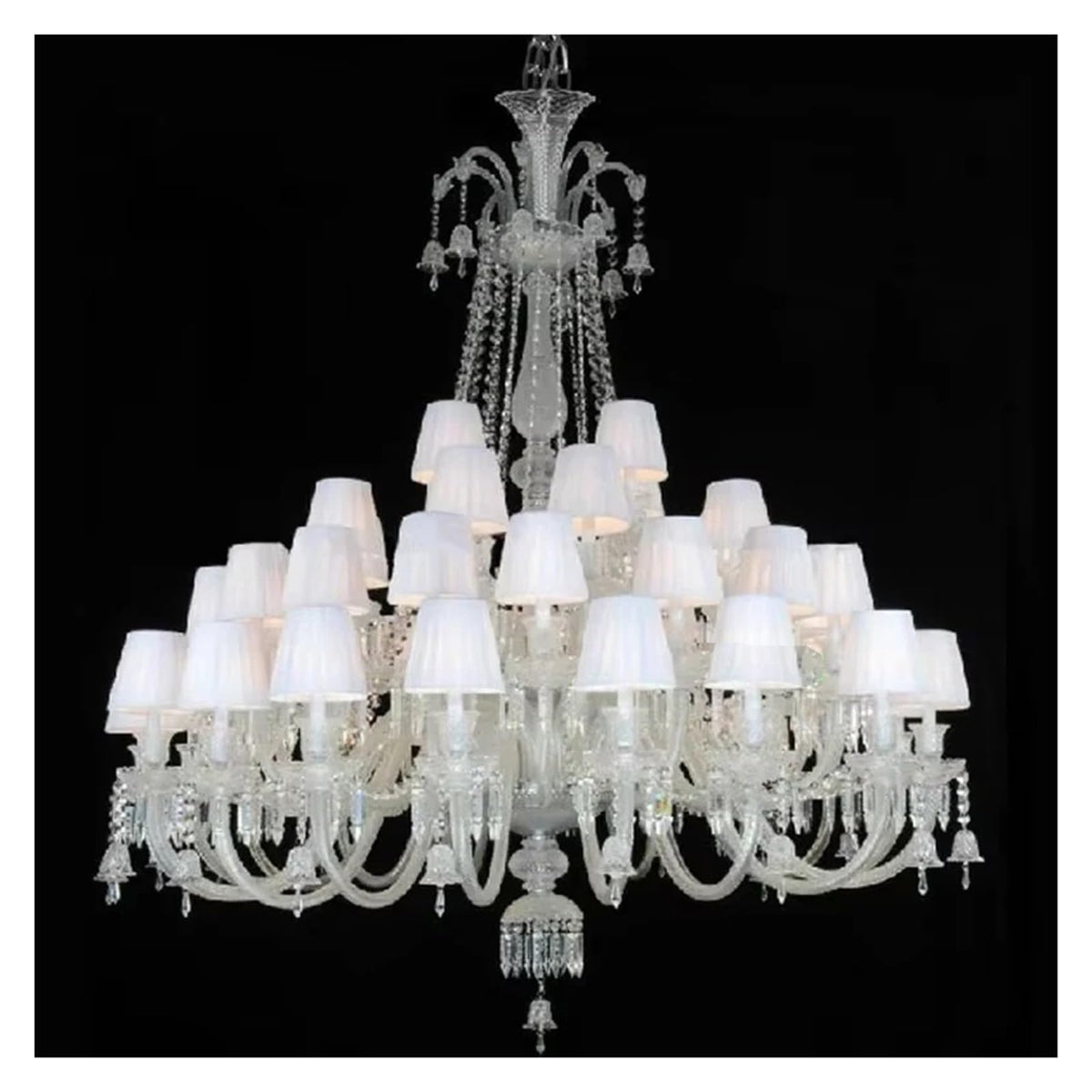 Modern Large Crystal Chandelier Lighting for Dining Room Black Chandelier Home Contemporary Pendant Lamp Living Room LED Lights Contemporary