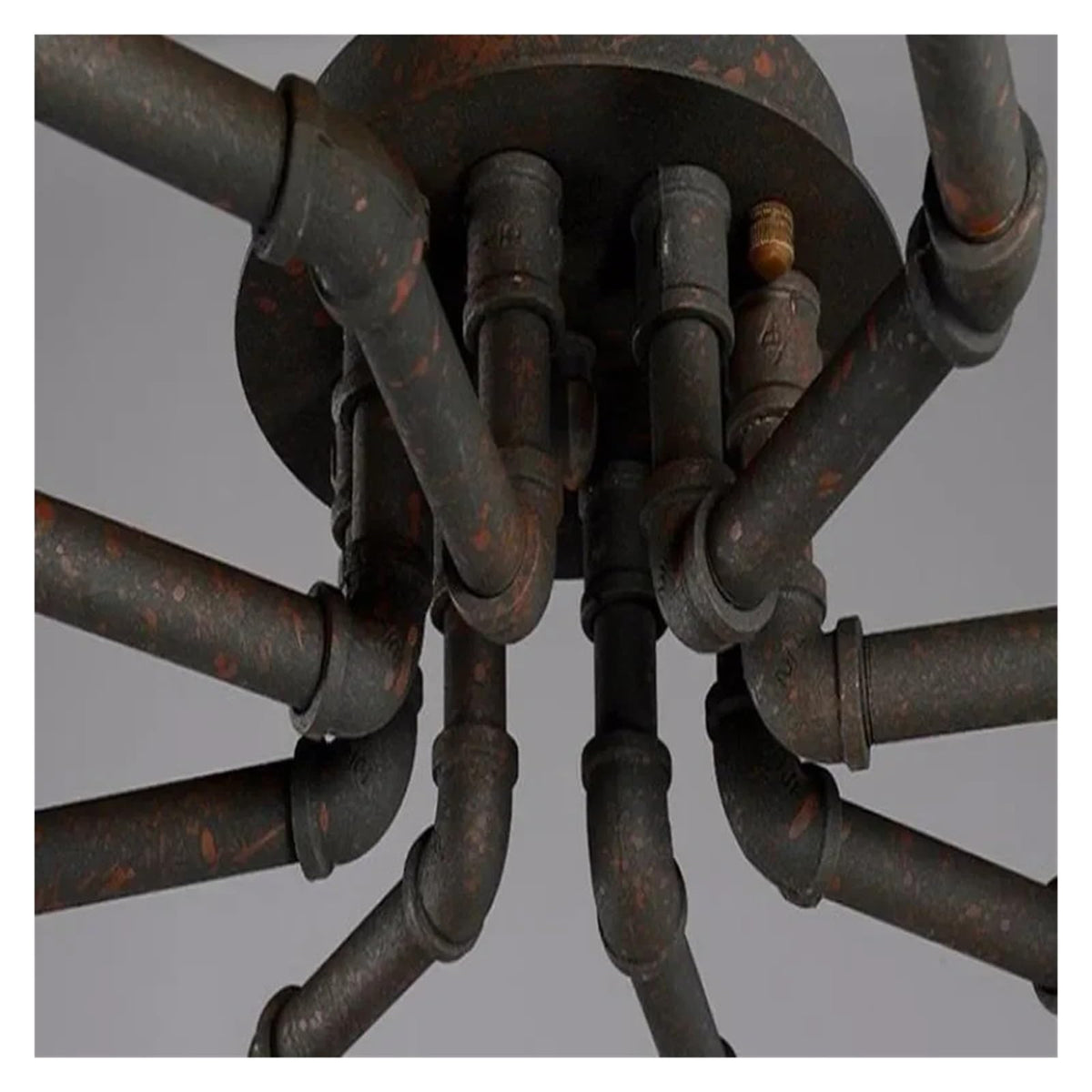 Vintage Iron Light Water Pipe Ceiling Light Fixture Creative Retro Nostalgia Light,Foyer