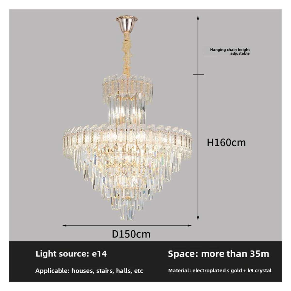 Modern Crystal Chandelier Pendant Light Lighting Lightings