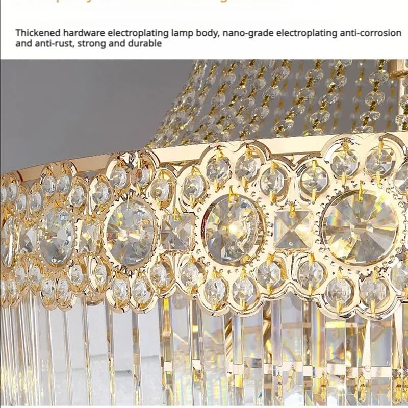 Villa Hollow Duplex Chandelier Crystal Hall Spiral Staircase Hotel Light