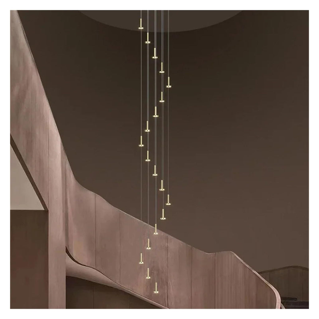 Nordic Minimalist Hanging Chandelier for Staircase Living Room Modern Home Decor Lighting Lustre Fixture