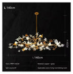 Modern Coppe Crystal Tree Branch Ceiling Chandeliers for Restaurant Living Room Bar Tea Room Luster Hanging Lighting Sleek Design