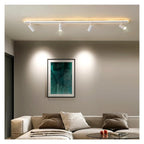 120-200cm Nordic Modern Minimalism Bedroom Spotlight Ceiling Lights Smart Led Lamps for Living Room Indoor Lighting Lamps Balcony Lamps Minimalist Design(Cold White No Remote,Black Length 200cm)