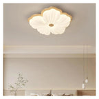 Wooden Color Cream Ceiling Lamp Bedroom LED Chandelier Lighting Stylish