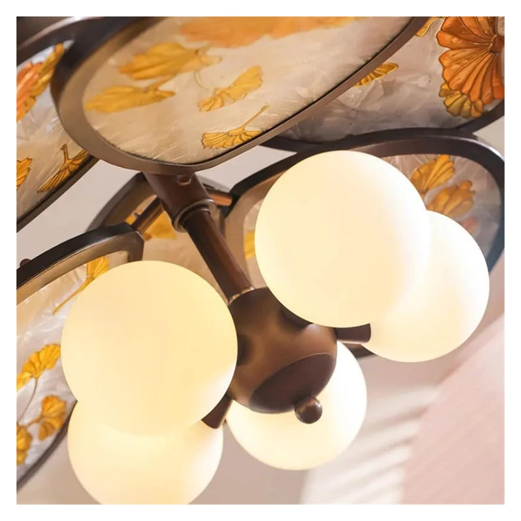 Vintage 5-Light Flush Mount Ceiling Light Retro Black Bronze Ceiling Lamp for Living Room,Practical