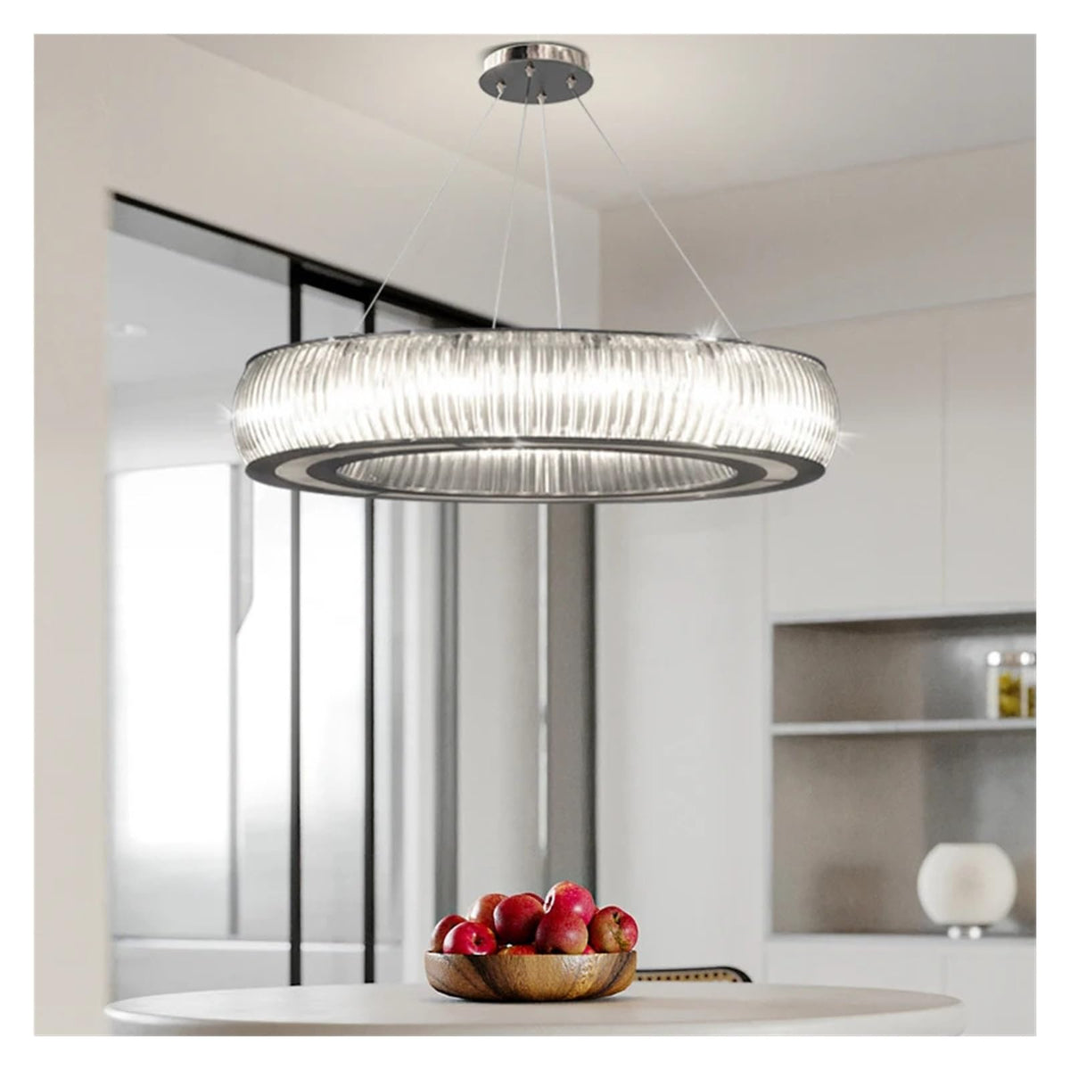 Modern Luxury LED Crystal Ceiling Pendant Lights Living Dining Room Lighting Decor Chandelier Lamp Indoor Lights Fixture Sleek Design