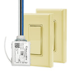 2 Fixture Battery-Free Wireless Light Switch Kit - Light Almond