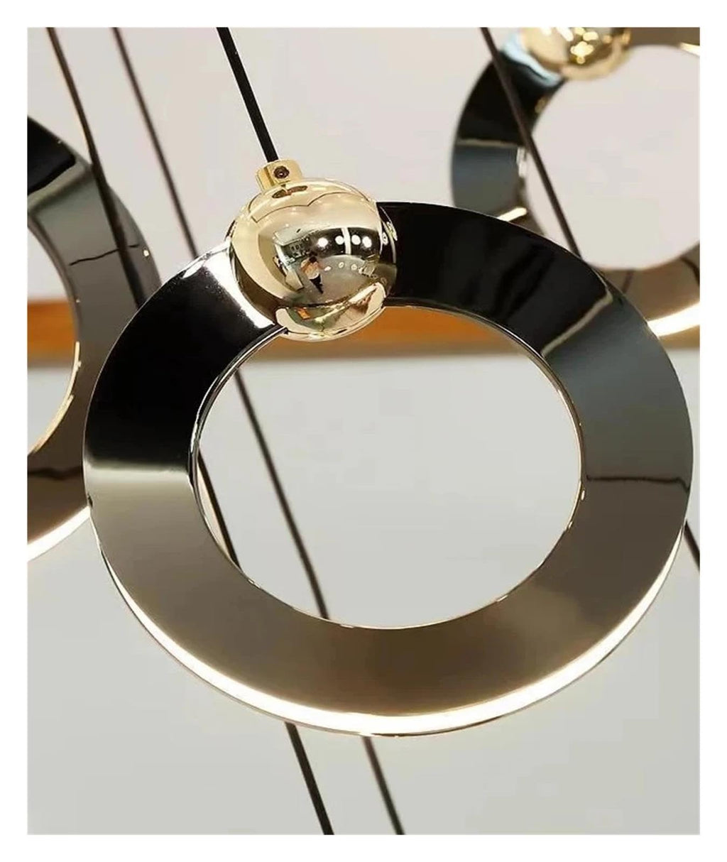 Multi Ring Spiral Suspended Fixture Round Canopy Hanging Decor ,Classic