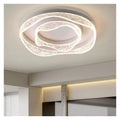 Wavy Square Round Crystal Flush Mount Ceiling Light Glass LED