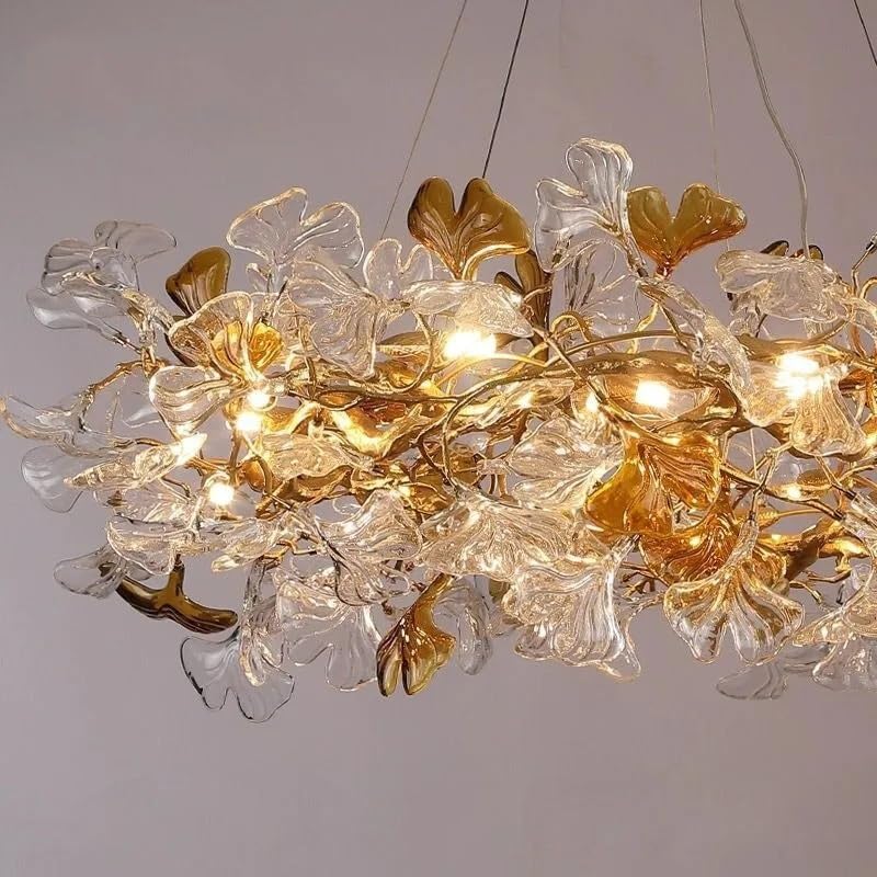 Ceiling Pendant Light, Modern Luxury Villa Branch Living Room Chandelier Duplex Designer Restaurant Island Decorative Lighting(Cold White,Dia80x H35CM)