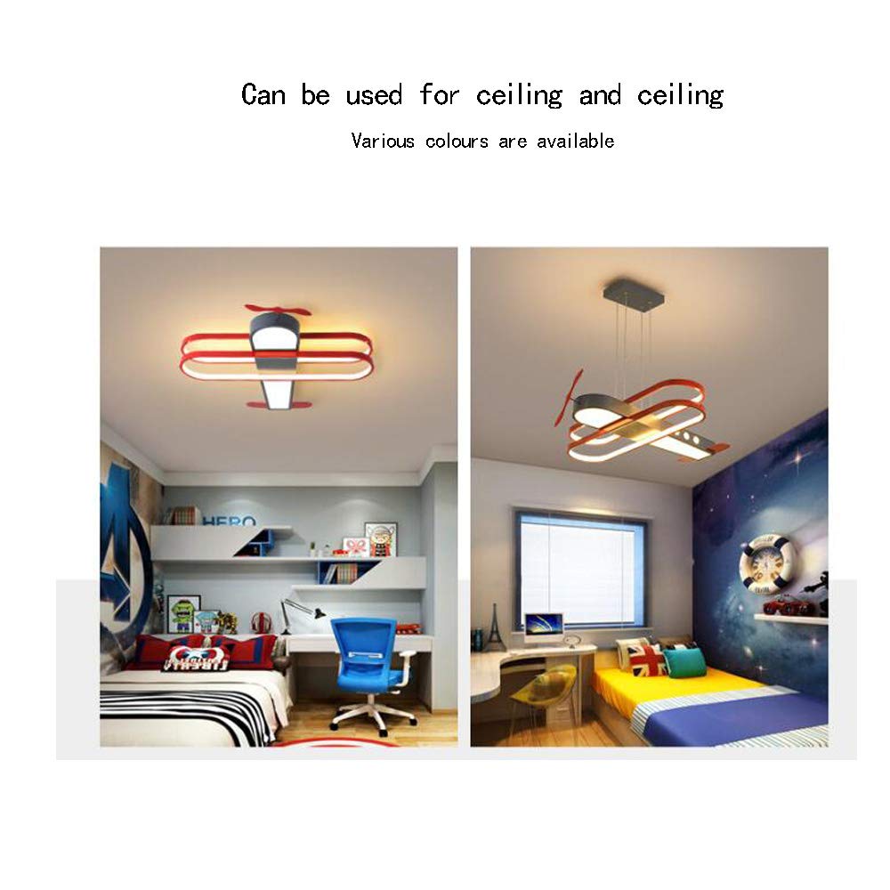 Aircraft Chandelier Children's Room Ceiling Light LED Smart Bedroom Light Ceiling Lighting Personality Creative Ceiling Light 50 * 45Cm Ceiling Lamp,Blue,stepless dimming