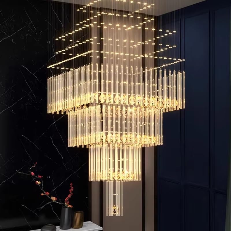 Modern Home Decoration Lamps for Living Room Smart Crystal Pendant Lights Dining Indoor Lighting, Crystal Chandelier