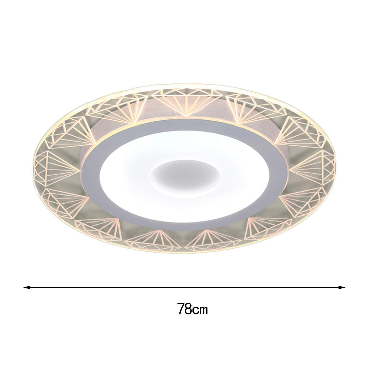 Ultra-Thin Acrylic Led Ceiling Lights Living Room Lamp Atmospheric Modern Simple Bedroom Lamp Ceiling Lighting Room Smart Ceiling Lamp,D,78cm