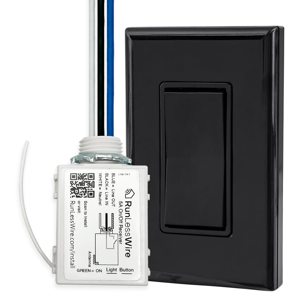 2 Fixture Battery-Free Wireless Light Switch Kit - Light Almond