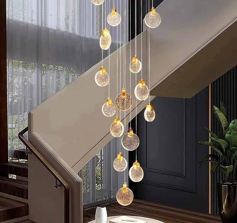 Nordic Home Decor Dining Room Pendant Lamp Lights Indoor Lighting Ceiling Hanging Light Chandelier Lamps for Living(40 Heads,Warm White)