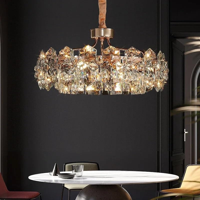 Pendant Lights, Modern Crystal Chandelier Living Room Home Decor Items Ceiling Led Light Decoration Lighting Lamps Pendant(Double Layer 78CM,Changeable)