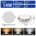 10pcs/lot Downlight AC110V AC220V Ceiling Light 17W 20W 24W