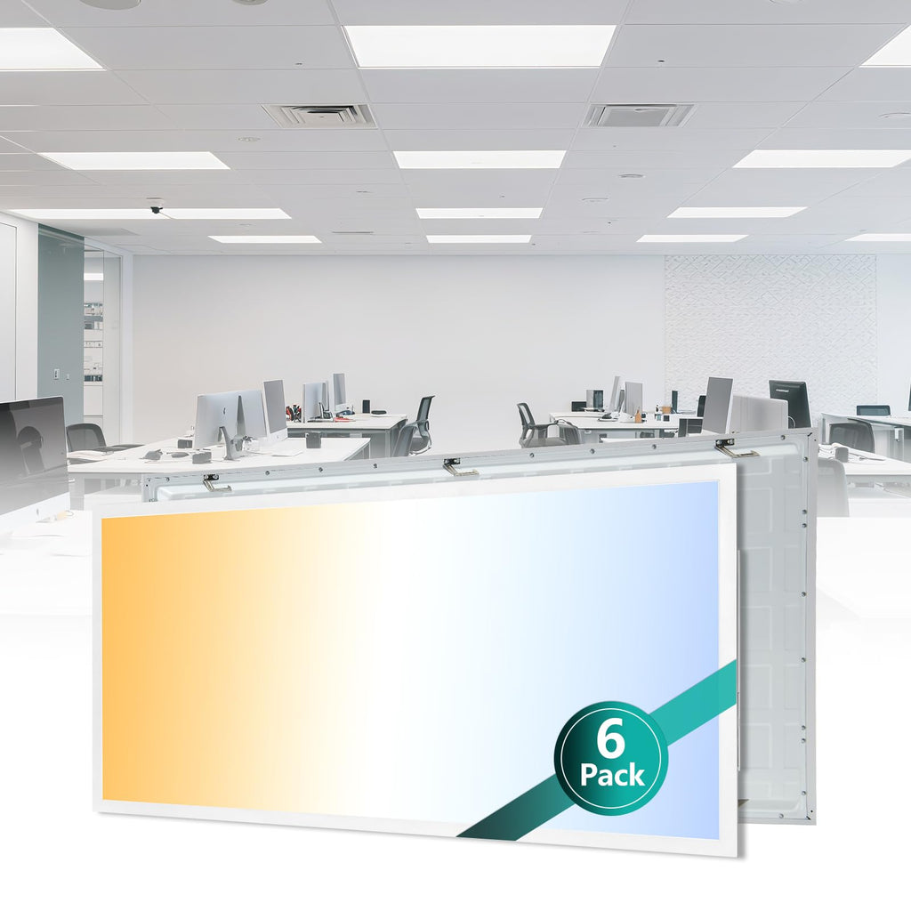 2x4 LED Flat Panel Light for Drop Ceiling 18 Pack 60W 6600LM ETL