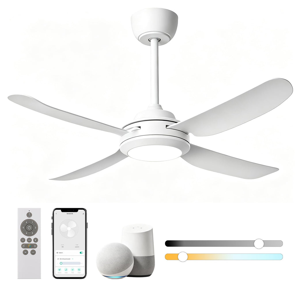 48" Ceiling Fans with Lights,LED Ceiling Fan with Light and Remote Control