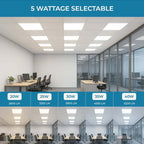 2x2 FT LED RGBW 5000K Multicolor Flat Panel Light Remote & App Controlled 40W 4400lm Color Changing LED Panel Light Smart Wi-Fi Drop Ceiling Light with Alexa/Google Assistant (4 Pack)